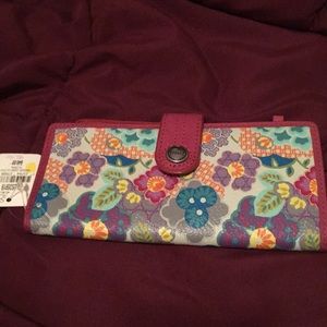Fossil wallet weekender checkbook clutch floral